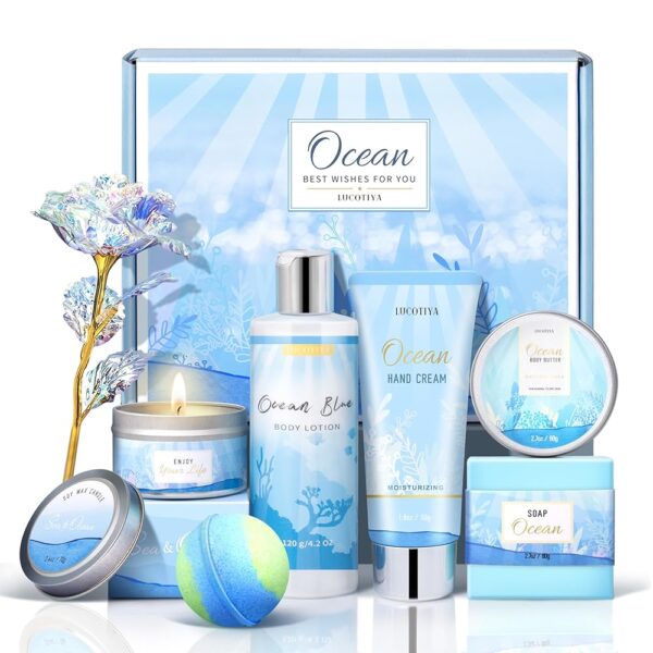 Ocean Scented Spa Gift Basket for Her