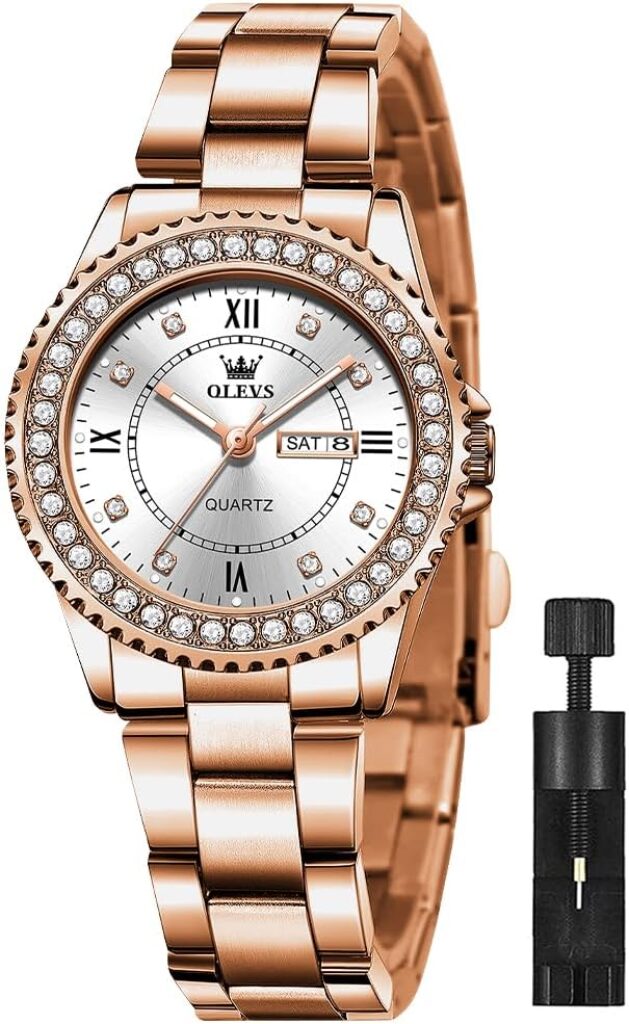 OLEVS Women's Diamond Luxury Waterproof Watch