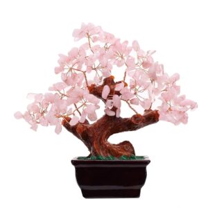 Rose Pink Quartz Money Tree Decoration