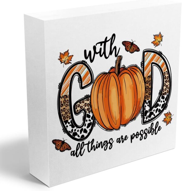 Rustic Wooden Fall Decor Box Sign