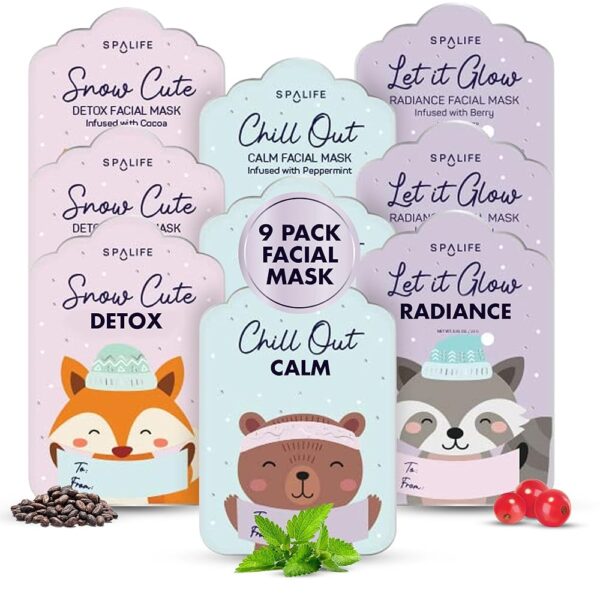 SpaLife Holiday Gift Tags Facial Masks