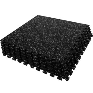 SUPERJARE 6 Pcs Rubber Top Exercise Mats