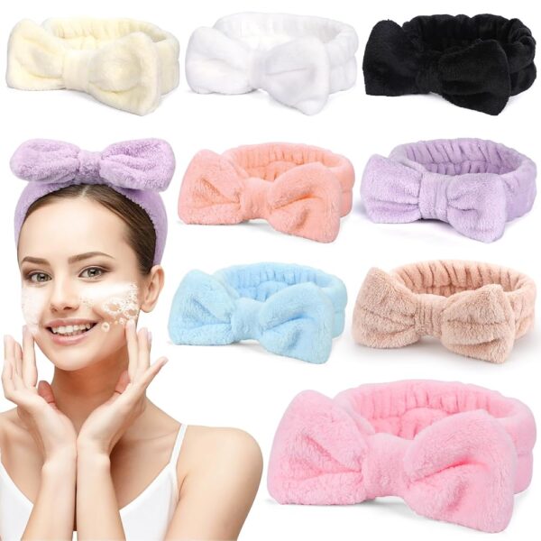 UMIKU 8 Pack Soft Coral Fleece Headbands