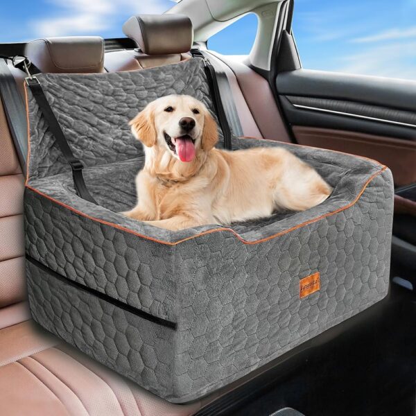 Washable Dog Car Seat with Storage