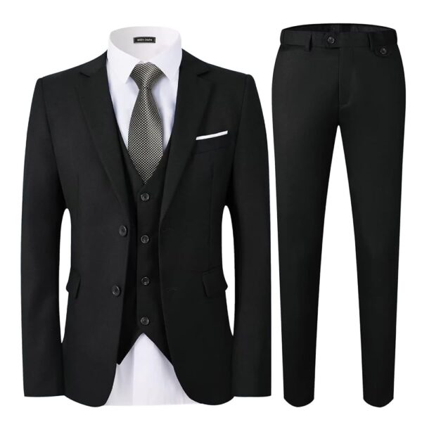 WEEN CHARM Men's Slim Fit 3-Piece Suit