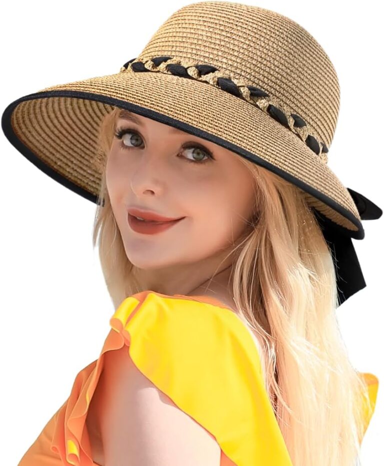 Women's UPF 50+ Wide Brim Straw Hat