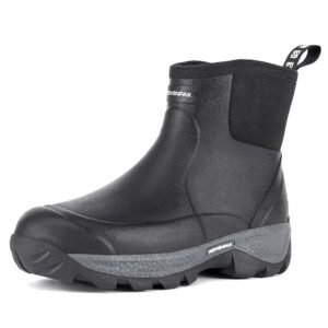 WOVENPAK Men's Waterproof Ankle Rain Boots