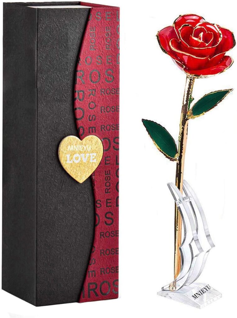 24K Gold Dipped Red Rose Gift