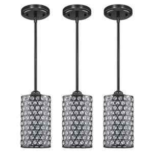 3-Pack Modern Crystal Pendant Lights