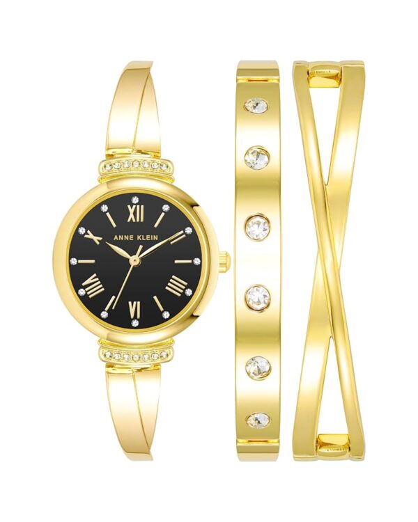 Anne Klein Crystal Bangle Watch Set