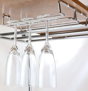 DecoBros Chrome Wine Glass Rack Holder