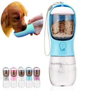 Portable Dog Water Bottle with Food Container