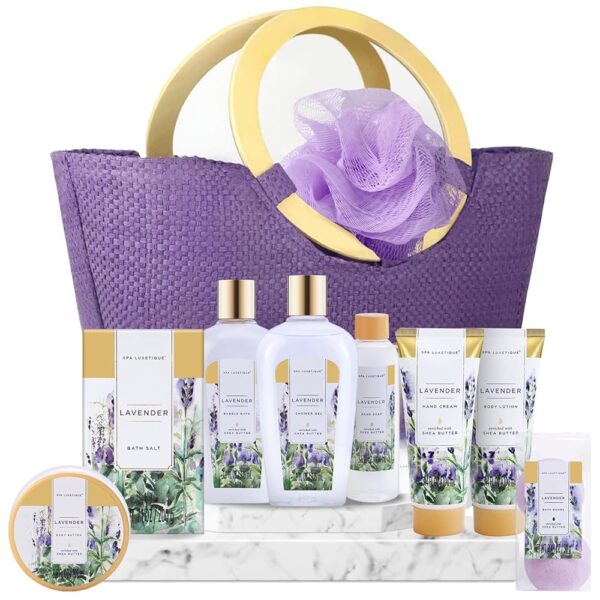 Spa Luxetique Lavender Gift Basket for Women