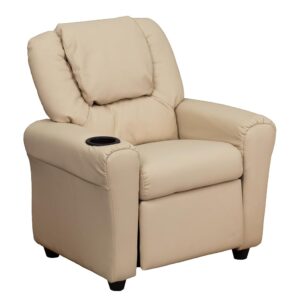 Vana Vinyl Kids Recliner with Cup Holder