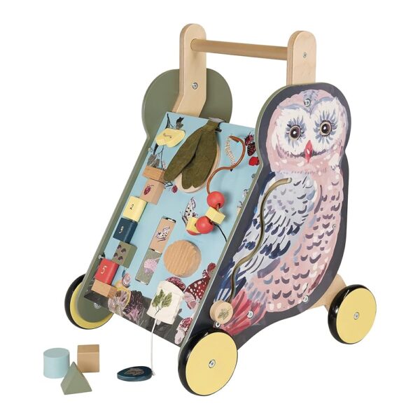 Wildwoods Owl Wooden Push Cart with Sorter