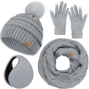 Winter Hat, Scarf, Gloves & Ear Warmer Set