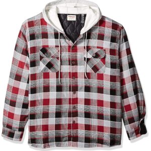 Wrangler Authentics Men's Hooded Flannel Jacket