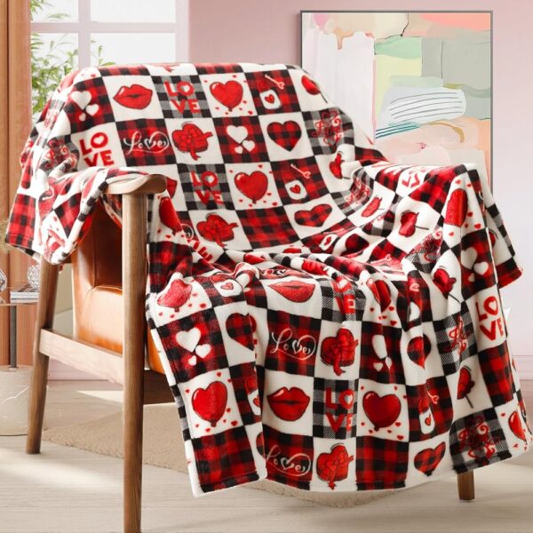 Cozy Valentine's Day Throw Blanket Gift