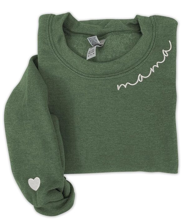 IZI POD Mom Embroidered Crewneck Sweatshirt