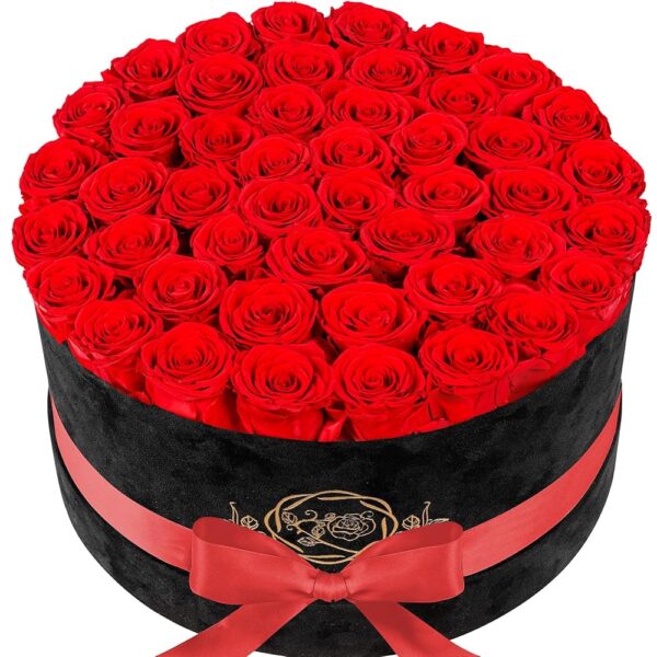 Luxury Forever Roses in Suede Box