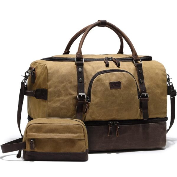 Nerlion Men's Canvas Weekender Bag with Shoes