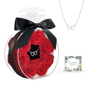 Personalized Rose Box Necklace Gift Set