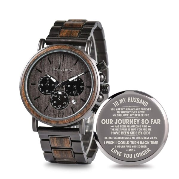 Personalized Engraved Wooden Watch for Men